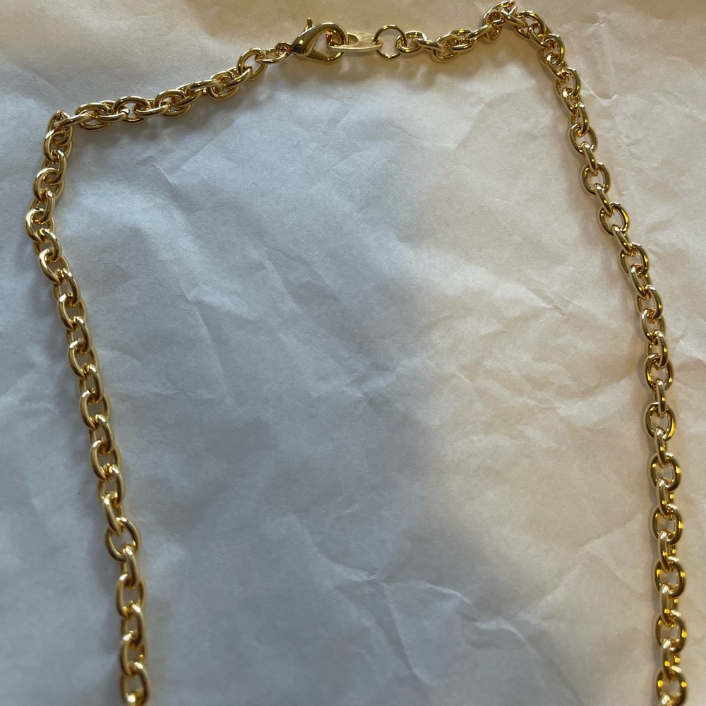 I Do Makeup Gold Pink Studded Chain Necklace - Picture 6 of 8